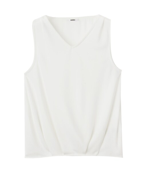 MURUA（ムルーア）の「【FEMININE】タックデザインタンク（トップス・レディース・ホワイト/グレー・F）」の11枚目の写真