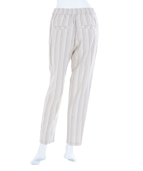 Ungrid（アングリッド）の「リネンストライプラフパンツ（パンツ・レディース・ブルー/ベージュ・F）」の6枚目の写真