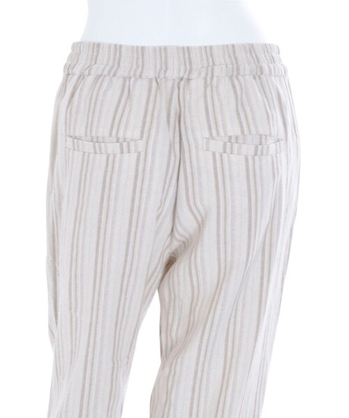 Ungrid（アングリッド）の「リネンストライプラフパンツ（パンツ・レディース・ブルー/ベージュ・F）」の7枚目の写真