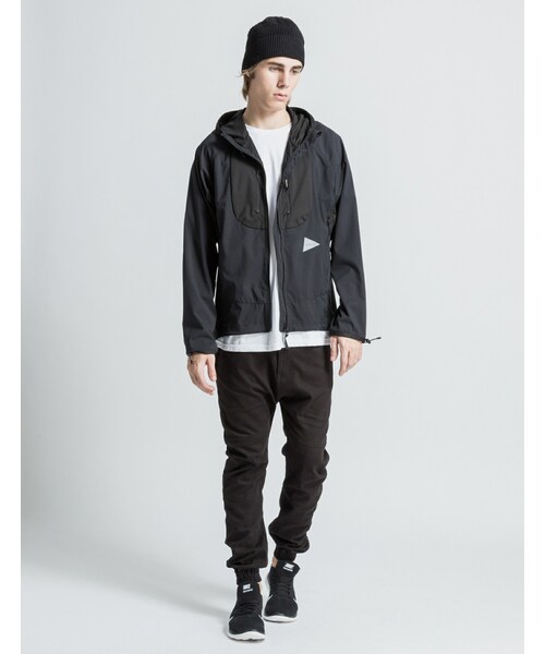 and wander（アンドワンダー）の「Black AW-FT953 Trek Jacket