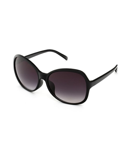 JINS&SUN オーバル サングラス ブラック JINS（ジンズ）の「ビッグシェイプのオーバルサングラス【OVAL