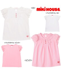 MIKI HOUSE | 【ミキハウス】レース袖♪ハート半袖Ｔシャツ(Tシャツ/カットソー)