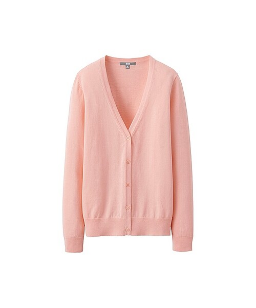 UNIQLO（ユニクロ）の「WOMEN UVカットVネックカーディガン（長袖）（セーター・カーディガン・レディース・OFF WHITE/GREEN/GRAY/PINK/BLUE/NAVY/BLACK/BEIGE/NATURAL・XXL/M/L/3XL/XL/S）」の9枚目の写真