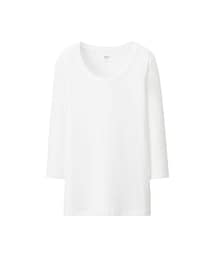 UNIQLO | WOMEN スーピマコットンモダールクルーネックT（7分袖）(Tシャツ/カットソー)