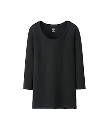 UNIQLO | WOMEN スーピマコットンモダールクルーネックT（7分袖）(Tシャツ/カットソー)