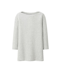 UNIQLO | WOMEN スーピマコットンモダールボートT（7分袖）(Tシャツ/カットソー)