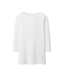 UNIQLO | WOMEN スーピマコットンモダールボートT（7分袖）(Tシャツ/カットソー)