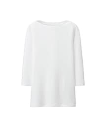 UNIQLO | WOMEN スーピマコットンモダールボートT（7分袖）(Tシャツ/カットソー)
