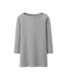 UNIQLO | WOMEN スーピマコットンモダールボートT（7分袖）(Tシャツ/カットソー)