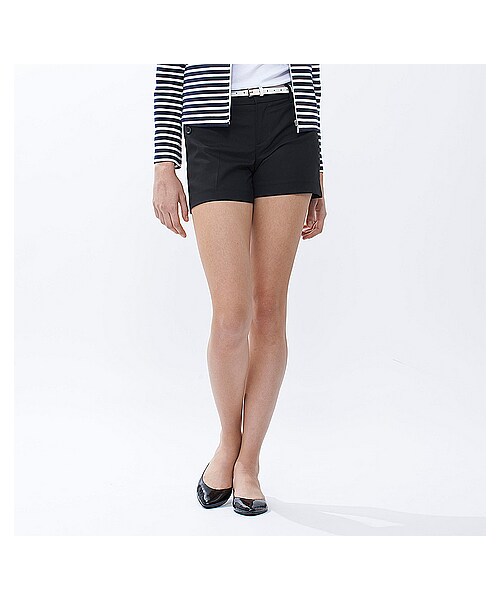 UNIQLO(ユニクロ)の「WOMEN マリンショートパンツ+E(カットパンツ・ショートパンツ・レディース・BLACK/NAVY・70/58/64/67/61)」の1枚目の写真