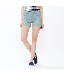 UNIQLO | WOMEN ボーイフレンドフィットデニムショートパンツ＋(その他パンツ)