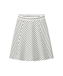UNIQLO | WOMEN ポンチボーダーフレアスカート（大きいサイズ）(スカート)