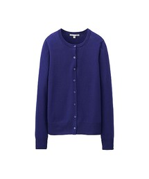 UNIQLO | WOMEN エクストラファインメリノクルーネックカーディガン（長袖）(トップス)