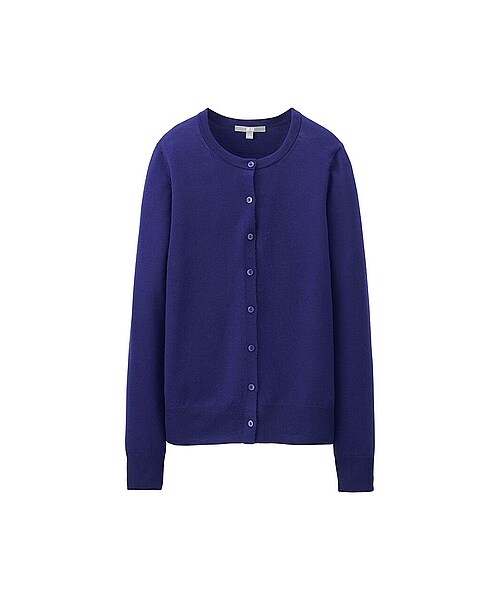 UNIQLO(ユニクロ)の「WOMEN エクストラファインメリノクルーネックカーディガン(長袖)(セーター・カーディガン・レディース・BLACK/PINK/GREEN/OFF WHITE/BLUE/DARK GRAY/NAVY/RED・S/L/3XL/M/XXL)」の5枚目の写真