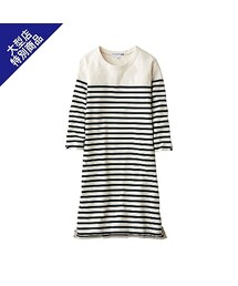 UNIQLO | WOMEN ボーダーワンピース（7分袖）(ワンピース/ドレス)