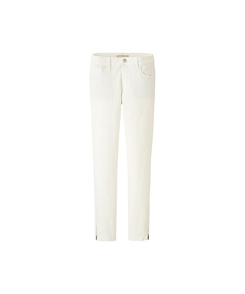UNIQLO(ユニクロ)の「WOMEN ウルトラストレッチアンクルジーンズ(ジーンズ・レディース・GRAY/OFF WHITE・30/29)」の2枚目の写真
