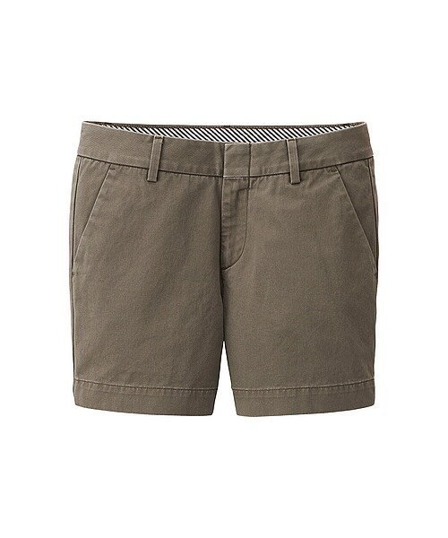 UNIQLO（ユニクロ）の「WOMEN チノショートパンツ（大きいサイズ）（カットパンツ・ショートパンツ・レディース・ORANGE/BEIGE/OLIVE/BLUE・76/64/73/79/58/67/70）」の3枚目の写真