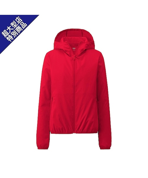 UNIQLO（ユニクロ）の「ポケッタブルパーカ（その他アウター・レディース・WHITE 00/RED 16/BLACK 09・XXL/M/L/3XL/XL/S）」の3枚目の写真