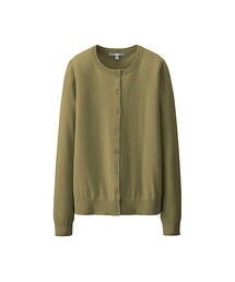 UNIQLO | WOMEN UVカットクルーネックカーディガン（長袖）(トップス)