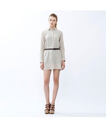 UNIQLO | WOMEN リネンコットンワンピース（長袖）(ワンピース)