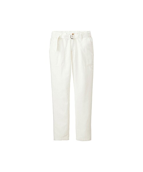 UNIQLO(ユニクロ)の「WOMEN テンセルリネンアンクルパンツ(パンツ(スマートスタイルパンツ)・レディース・LIGHT BLUE/BEIGE/NAVY/WHITE/OLIVE・3XL/XXL/S/XL/L/M)」の2枚目の写真