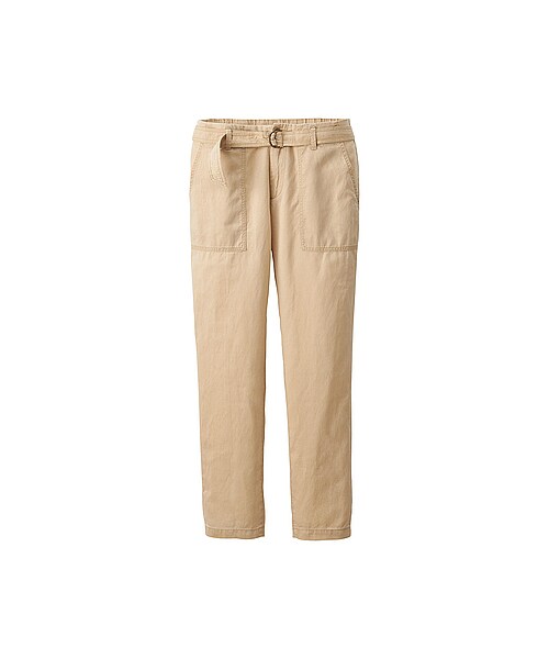 UNIQLO(ユニクロ)の「WOMEN テンセルリネンアンクルパンツ(パンツ(スマートスタイルパンツ)・レディース・LIGHT BLUE/BEIGE/NAVY/WHITE/OLIVE・3XL/XXL/S/XL/L/M)」の3枚目の写真