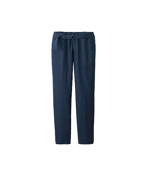 UNIQLO(ユニクロ)の「WOMEN テンセルリネンアンクルパンツ(パンツ(スマートスタイルパンツ)・レディース・LIGHT BLUE/BEIGE/NAVY/WHITE/OLIVE・3XL/XXL/S/XL/L/M)」の5枚目の写真