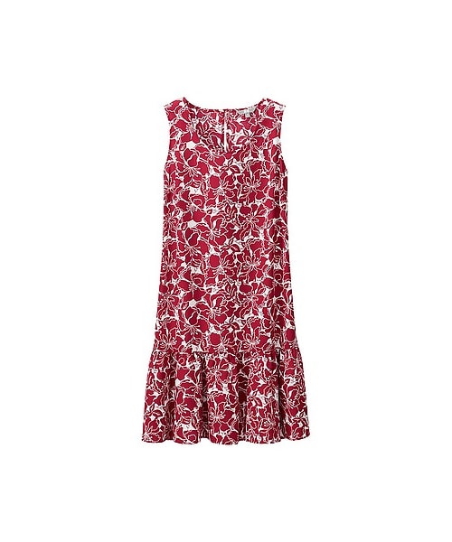 UNIQLO(ユニクロ)の「WOMEN レーヨンプリントワンピース(ノースリーブ)(ワンピース・レディース・YELLOW/RED/BLUE・M/XXL/S/L/XL)」の3枚目の写真