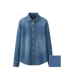 UNIQLO | WOMEN デニムシャツ（長袖）(トップス)