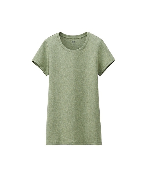 UNIQLO（ユニクロ）の「WOMEN スーピマコットンモダールクルーネックT（半袖）（Tシャツ/カットソー・レディース・BLACK/BLUE/GRAY/PURPLE/RED/LIGHT BLUE/WHITE/NAVY/LIGHT ORANGE/LIGHT GRAY/GREEN/PINK・M/L/S/XL/XXL/3XL）」の6枚目の写真