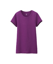 UNIQLO | WOMEN スーピマコットンモダールクルーネックT（半袖）(Tシャツ/カットソー)
