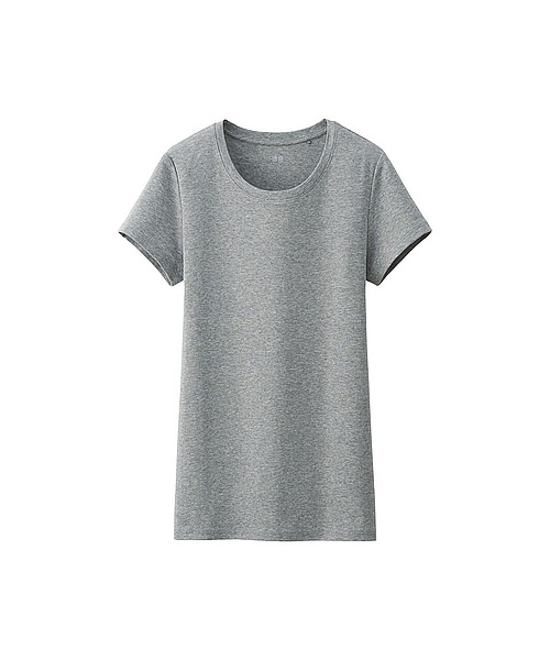 UNIQLO（ユニクロ）の「WOMEN スーピマコットンモダールクルーネックT（半袖）（Tシャツ/カットソー・レディース・BLACK/BLUE/GRAY/PURPLE/RED/LIGHT BLUE/WHITE/NAVY/LIGHT ORANGE/LIGHT GRAY/GREEN/PINK・M/L/S/XL/XXL/3XL）」の3枚目の写真