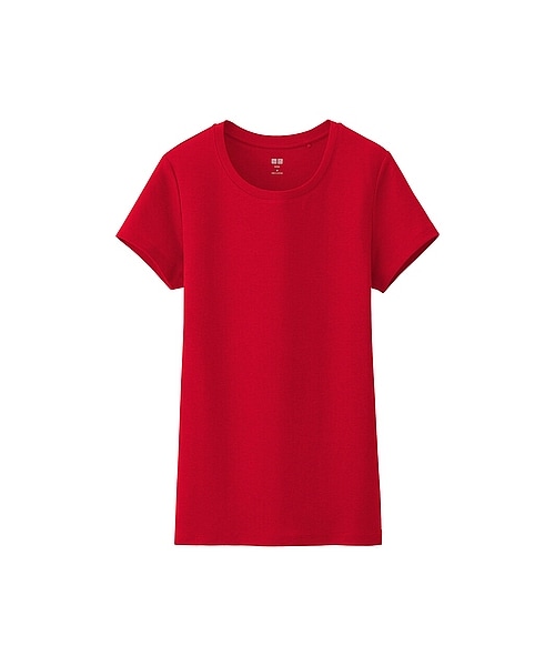 UNIQLO（ユニクロ）の「WOMEN スーピマコットンモダールクルーネックT（半袖）（Tシャツ/カットソー・レディース・BLACK/BLUE/GRAY/PURPLE/RED/LIGHT BLUE/WHITE/NAVY/LIGHT ORANGE/LIGHT GRAY/GREEN/PINK・M/L/S/XL/XXL/3XL）」の12枚目の写真