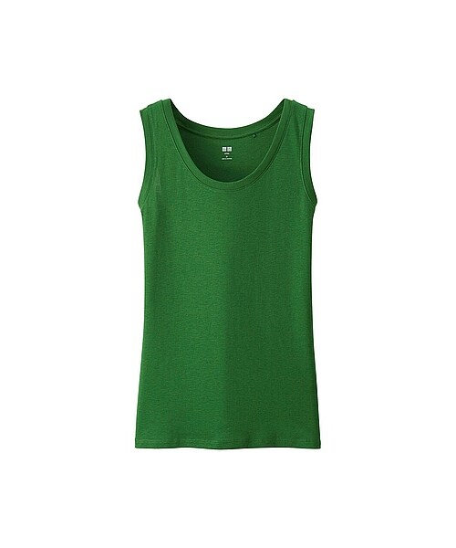 UNIQLO（ユニクロ）の「WOMEN スーピマコットンモダールタンクトップ（Tシャツ/カットソー・レディース・LIGHT GRAY/PURPLE/BLACK/GREEN/WHITE/GRAY/BLUE/YELLOW/90/LIGHT ORANGE・XL/M/S/XXL/3XL/L）」の6枚目の写真