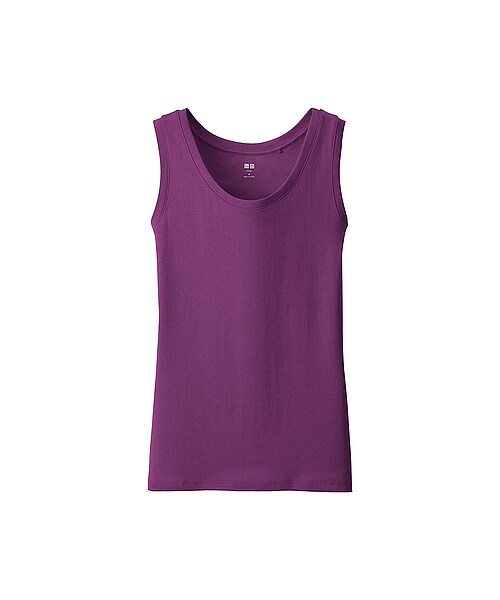 UNIQLO（ユニクロ）の「WOMEN スーピマコットンモダールタンクトップ（Tシャツ/カットソー・レディース・LIGHT GRAY/PURPLE/BLACK/GREEN/WHITE/GRAY/BLUE/YELLOW/90/LIGHT ORANGE・XL/M/S/XXL/3XL/L）」の8枚目の写真