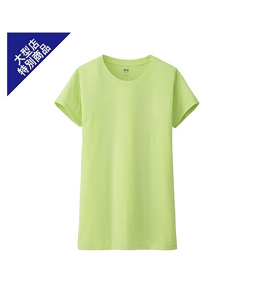 UNIQLO(ユニクロ)の「WOMEN スーピマコットンウォッシュクルーネックT(半袖)+(Tシャツ/カットソー・レディース・LIGHT ORANGE/BLACK/GREEN/PINK/RED/WHITE/ORANGE・S/M/L/XL)」の4枚目の写真