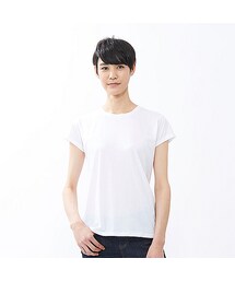 UNIQLO | WOMEN スーピマコットンウォッシュクルーネックT（半袖）＋(Tシャツ/カットソー)