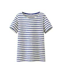 UNIQLO | WOMEN ボーダークルーネックT（半袖）(Tシャツ/カットソー)