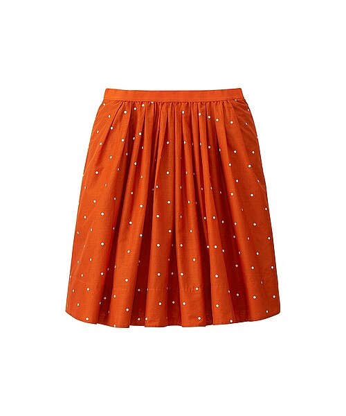 UNIQLO（ユニクロ）の「WOMEN コットンプリントスカート（スカート・レディース・BLACK/ORANGE/BLUE/GRAY・XXL/L/M/XL）」の4枚目の写真