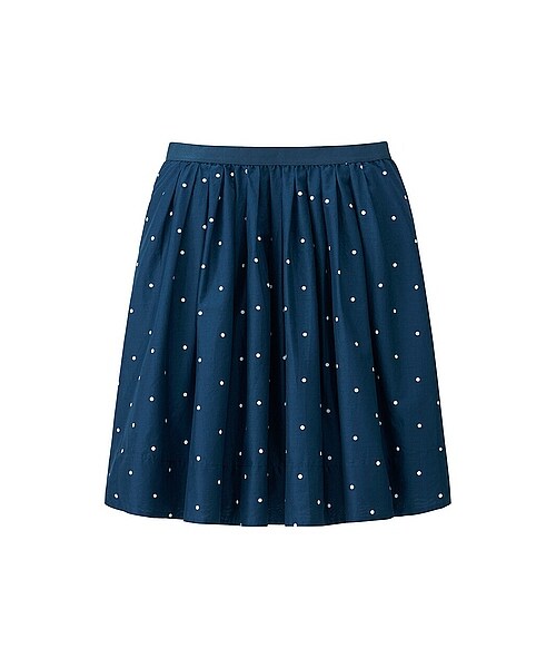 UNIQLO（ユニクロ）の「WOMEN コットンプリントスカート（スカート・レディース・BLACK/ORANGE/BLUE/GRAY・XXL/L/M/XL）」の3枚目の写真