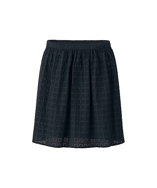 UNIQLO(ユニクロ)の「WOMEN レーススカート(スカート・レディース・BLACK/NAVY/WHITE・58/70/67/61/64/73)」の1枚目の写真