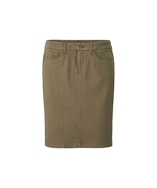 UNIQLO（ユニクロ）の「WOMEN ストレッチスカート（無地）（スカート・レディース・WHITE/BLACK/KHAKI/NAVY・61/67/64/58/70/76/82/73/79）」の3枚目の写真
