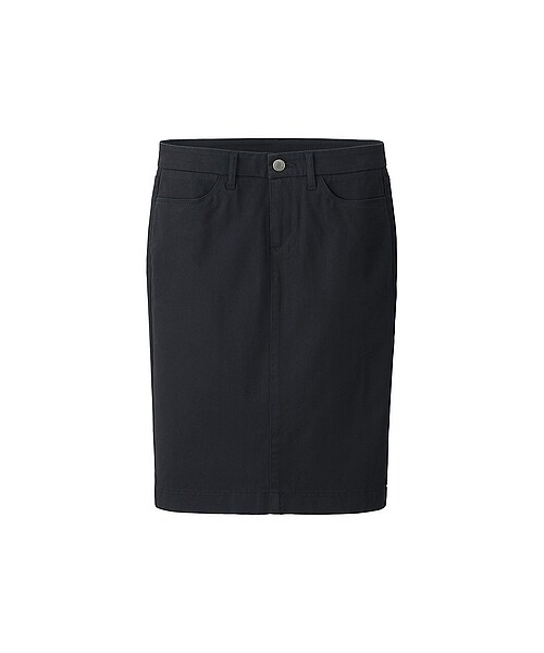 UNIQLO（ユニクロ）の「WOMEN ストレッチスカート（無地）（スカート・レディース・WHITE/BLACK/KHAKI/NAVY・61/67/64/58/70/76/82/73/79）」の2枚目の写真