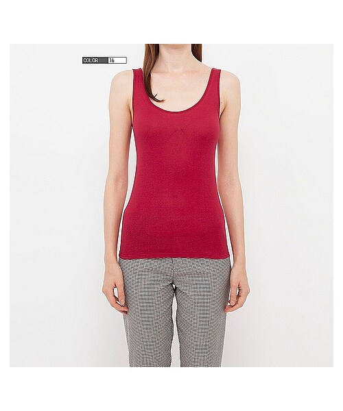UNIQLO(ユニクロ)の「WOMEN スーピマコットンタンクトップ+(キャミソール・Tシャツ・レディース・BLACK/GRAY/RED・XL/M/L/S)」の3枚目の写真