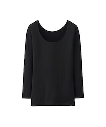 UNIQLO | WOMEN ヒートテックUネックT（8分袖）(その他アンダーウェア/インナー)