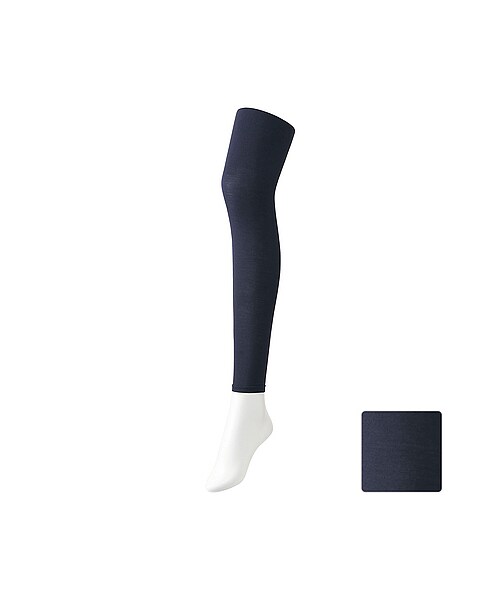 UNIQLO(ユニクロ)の「WOMEN ヒートテックレギンス(10分丈)(レッグウェア・レディース・NAVY/DARK GRAY/BLACK・M/S/XL/L)」の1枚目の写真