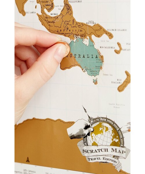 URBAN OUTFITTERS（アーバンアウトフィッターズ）の「Travel Scratch Map（ポスター/アート・WHITE・ONE SIZE）」の3枚目の写真