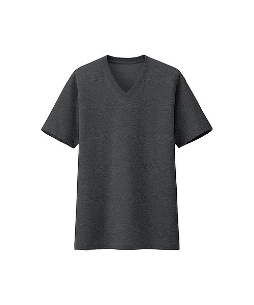 UNIQLO(ユニクロ)の「MEN ドライカラーVネックT(半袖)A(Tシャツ/カットソー・メンズ・BLACK/BLUE/RED/WHITE/GREEN/OLIVE/NAVY/WINE/DARK GRAY/GRAY・M/XL/S/L/XXL)」の3枚目の写真