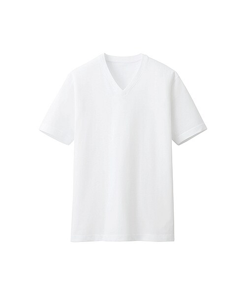 UNIQLO（ユニクロ）の「MEN ドライカラーVネックT（半袖）（Tシャツ（半袖・タンクトップ）・メンズ・NAVY/BLACK/GRAY/DARK GRAY/BROWN/WHITE・L/S/M/XL）」の3枚目の写真