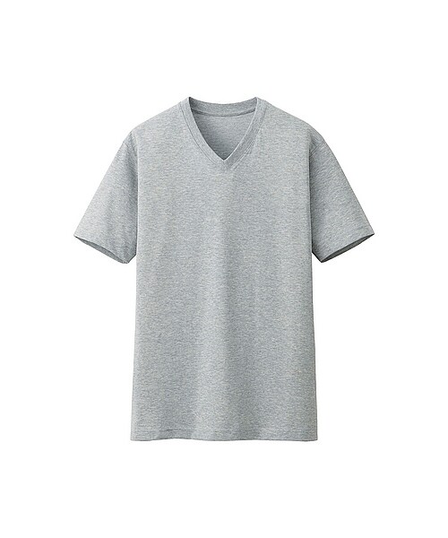 UNIQLO（ユニクロ）の「MEN ドライカラーVネックT（半袖）（Tシャツ（半袖・タンクトップ）・メンズ・NAVY/BLACK/GRAY/DARK GRAY/BROWN/WHITE・L/S/M/XL）」の9枚目の写真